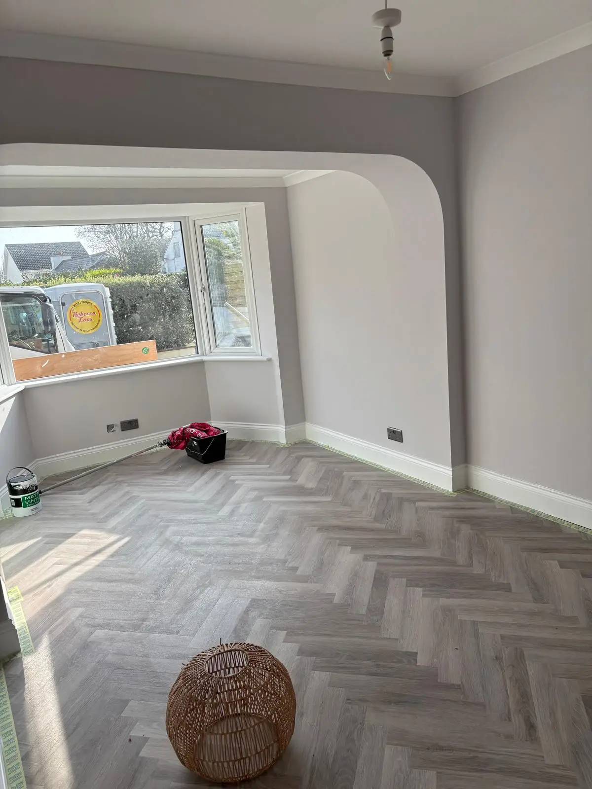 After — bay window living room