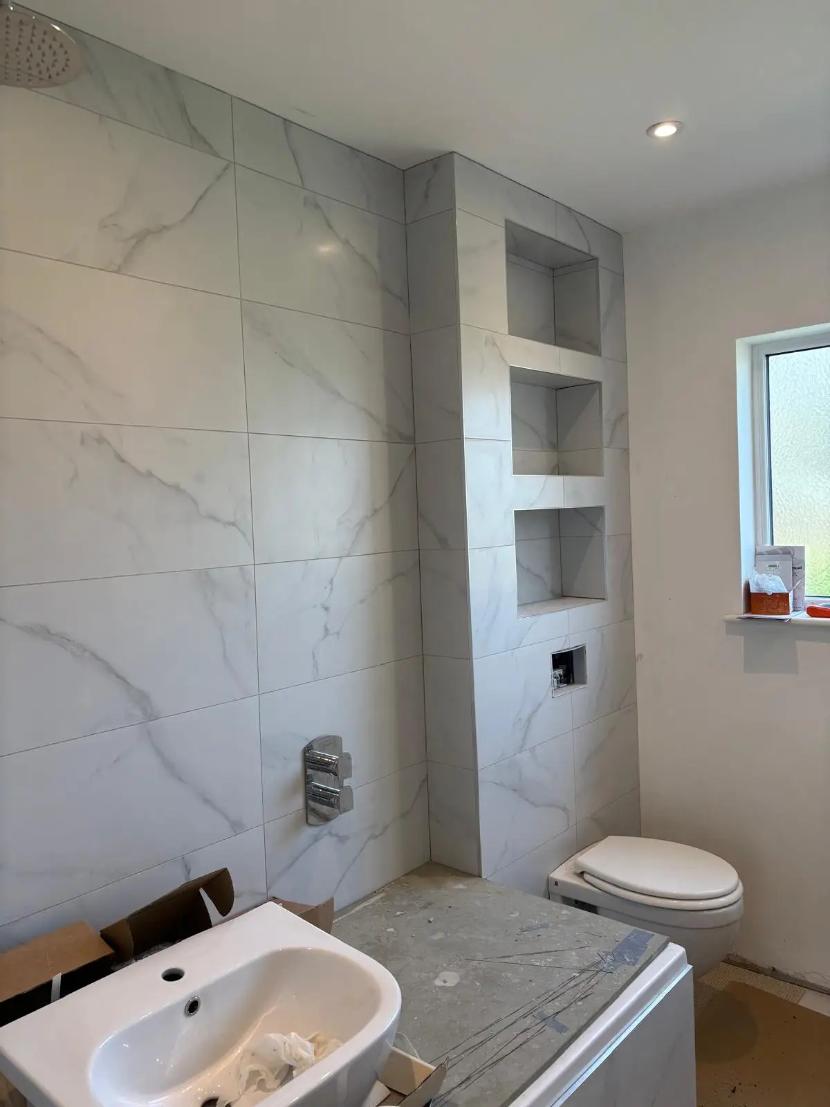 After — en-suite reveal