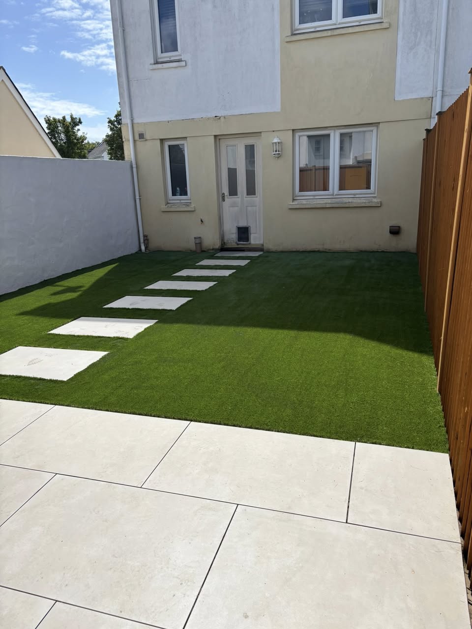 Back Garden Patio & Lawn