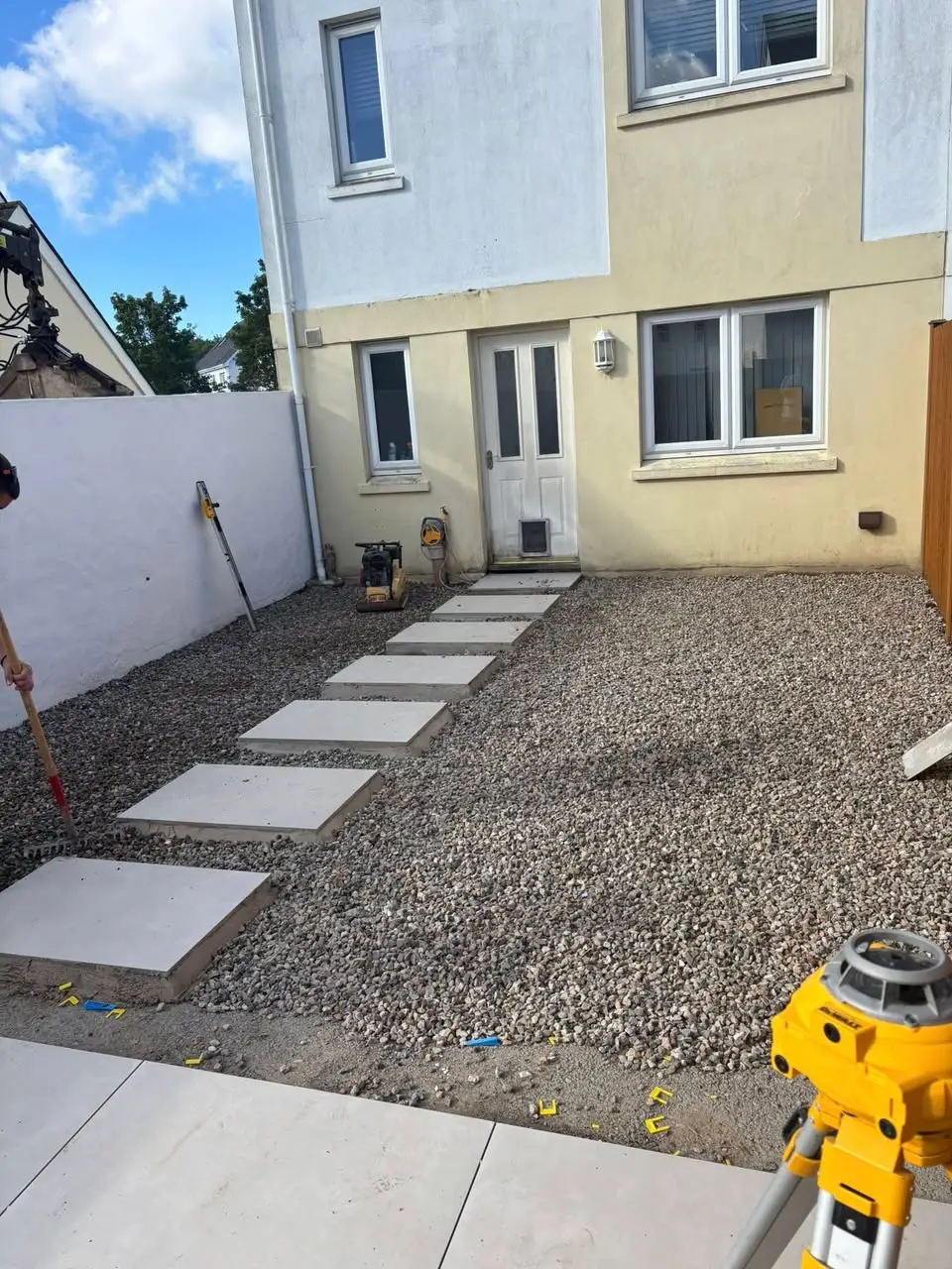 Stepping stones bedded in